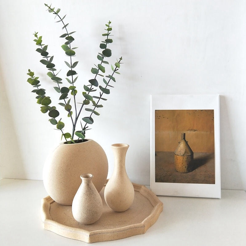 Retro Wooden Flower Vase
