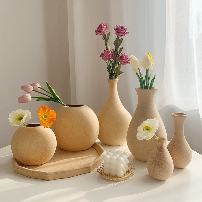 Retro Wooden Flower Vase