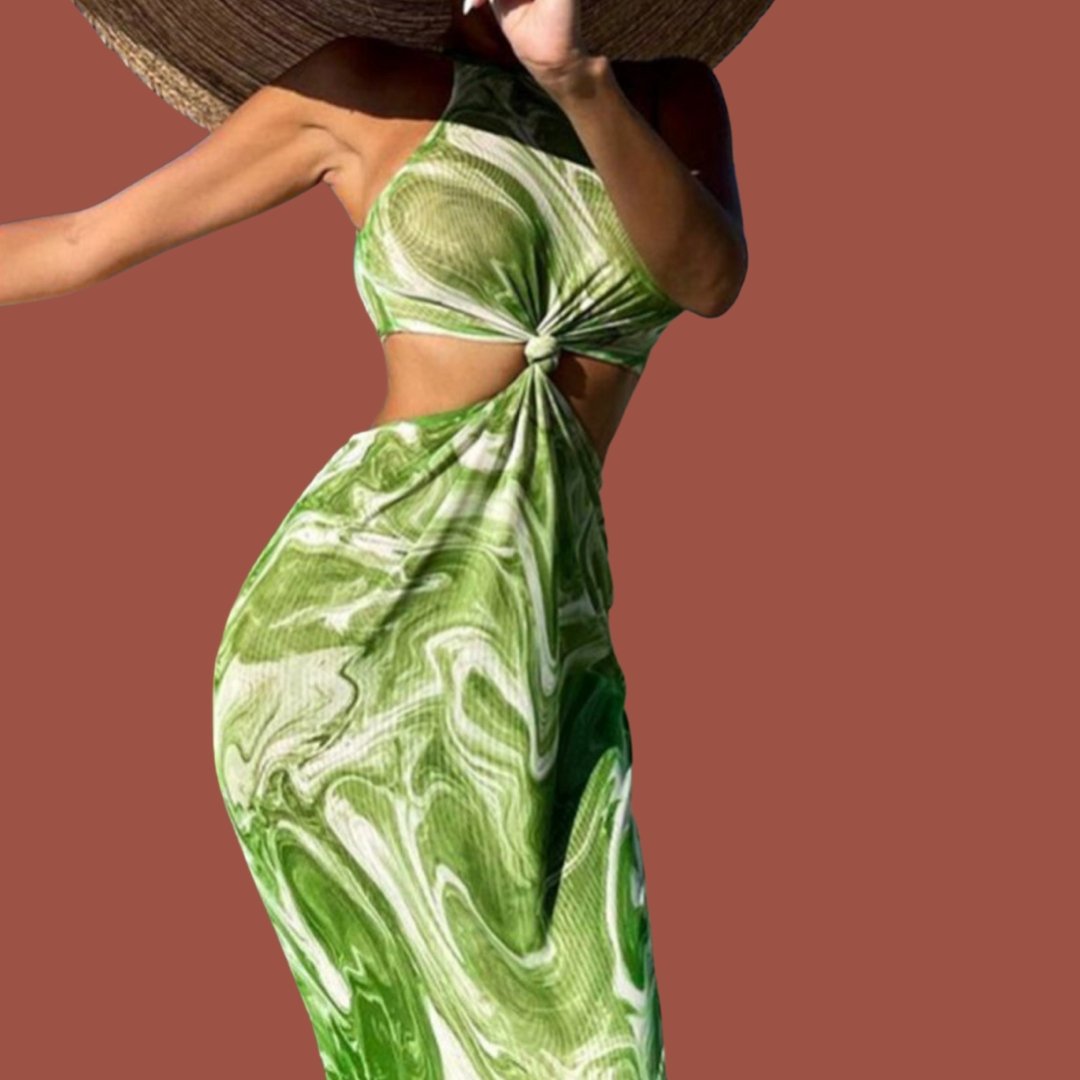 Green Long Dress - ElaCo
