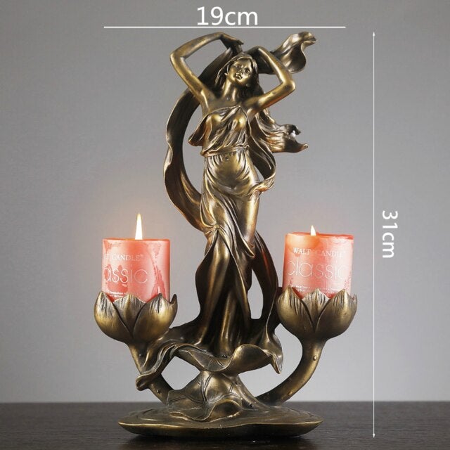 Resin Candlestick Candle Holder